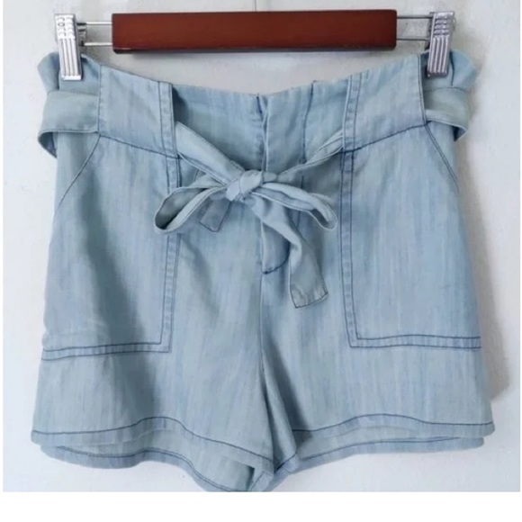Anthropologie Elevenses Chambray Shorts - NWT - Size M - Picture 1 of 3